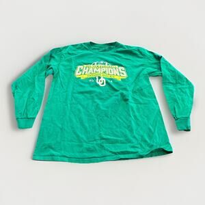 The Victory Green Oregon Ducks Big Ten Football Champ 2024 Long Sleeve T-Shirt L